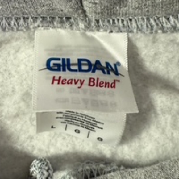 Gildan Heavy Drawstring Gray Hoodie with Palm Beach Logo Men's L - Picture 8 of 9